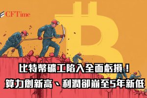 比特幣礦工陷入全面虧損