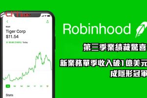 不只股票與加密！Robinhood第三季業績藏驚喜：新業務單季收入破1億美元 成隱形冠軍
