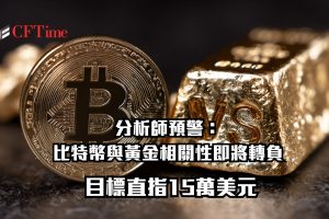 比特幣與黃金相關性即將轉負