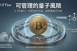 Bernstein最新研究報告指出，比特幣量子威脅為「可管理的升級週期」而非「生存威脅」，產業約有3至5年時間準備後量子安全升級。風險主要集中在P2PK地址（約170萬枚比特幣，含中本聰的110萬枚），新式錢包格式風險較低。量子專家認為破解現代加密的CRQC仍需約十年。