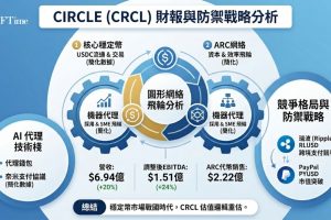 Circle商業模式顯露疲態。瑞波積極推廣RLUSD，PayPal PYUSD市值突破41億美元、打入70個國際市場，雙面夾擊USDC。Circle推出AI代理支付基礎設施Agent Stack，並完成Arc代幣2.22億美元預售（a16z領投、貝萊德參與），試圖開拓增量市場。