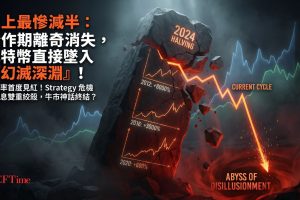 比特幣經歷史上最差減半週期，未能點燃傳統的「炒作」階段反彈。根據CoinGecko數據，比特幣交易於60,000美元以下，持有者回報率跌至負值，為2024年減半以來首次。歷史減半週期經歷「炒作→幻滅→啟蒙」三階段，但當前週期直接從橫盤整理崩潰進入幻滅階段。