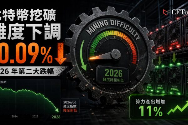 比特幣挖礦難度下調，從138.96萬億降至124.93萬億，為網絡歷史第11大向下調整，2026年第二大跌幅，新難度為2025年7月以來最低。此次下調主因價格6月下跌約15%壓縮礦工利潤。難度下調使每單位活躍算力產出比特幣增加約11%，哈希價格回升至32.31美元。Checkonchain模型估計預估平均生產成本約84,300美元，比特幣現貨63,780美元仍低四分之一。