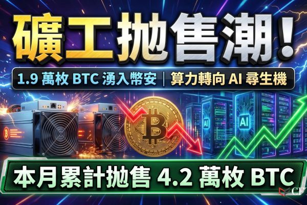 比特幣礦工困境加劇。比特幣礦工6月向幣安轉入19,560枚BTC，本月累計流入已達42,560枚，為自2月以來第四大單次流入規模。CryptoQuant分析師指出，BTC.com是最活躍的存款者，而Antpool、F2Pool和幣安礦池等較大礦池仍持有其儲備。所有礦工均在困境條件下運營，但網絡未顯示投降螺旋。