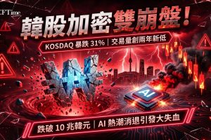 南韓五大法幣交易所7月3日至10日當週合計交易量約9.97兆韓元（66.5億美元），較前一週下跌25.75％，為連續第五週下跌，首度自2023年9月以來跌破10兆韓元關口。KOSDAQ指數九週內暴跌31％，KOSPI三週內跌20％進入熊市，AI熱潮消退及晶片股疑慮加劇波動。分析師將此次收縮視為重新配置而非退出。比特幣同步承壓，散戶風險偏好下降從科技股蔓延至加密市場。