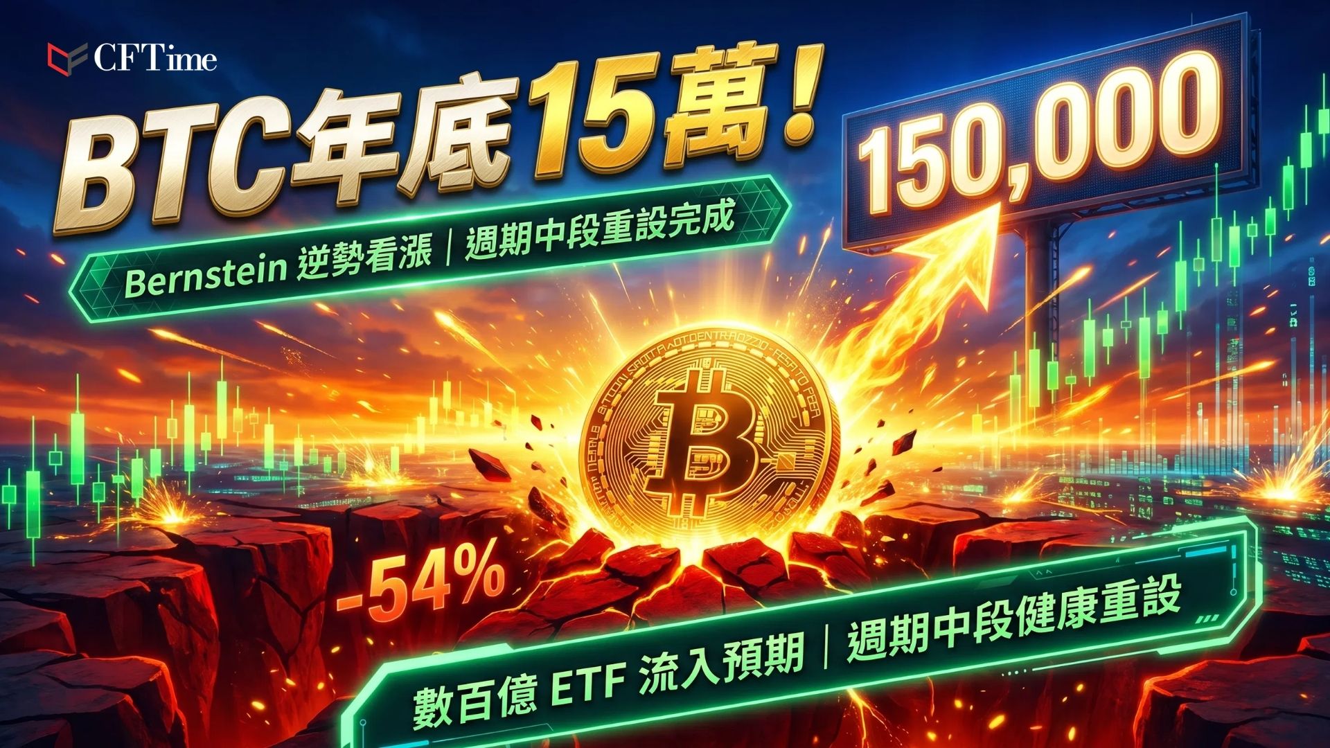 Bernstein堅守比特幣年底15萬美元目標，無視自2025年10月高點以來的逾半回調，將此歸類為「週期中段重設」——一種足以震出槓桿投機者、但機構資金未受影響的經典牛市修正。該行預期數百億美元現貨ETF流入將創造供需失衡，即使散戶參與保持低迷也能推動價格上漲。