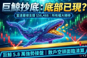 比特幣牛市中最激進的企業金庫買家在當前價格水平已停止累積，總市值從3,960億美元降至2,720億美元。CryptoQuant指出該群體自5月以來幾乎停止購買。與此同時巨鯨在58,000美元底部增加多頭曝險，散戶則反向押注下跌。宏觀策略師Visser確認自去年頂部以來首個RSI背離底部信號。