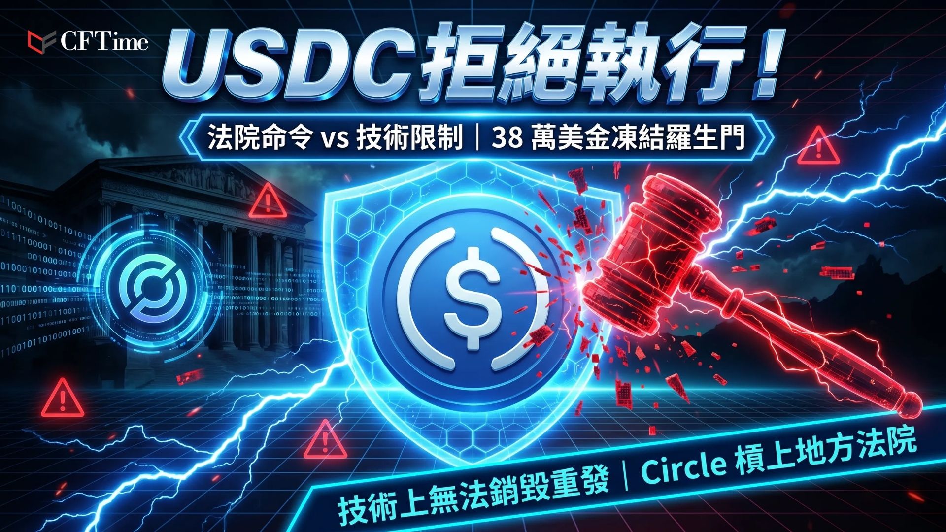 Circle要求撤銷藐視法庭投訴，稱缺乏技術能力重新發行已凍結USDC。案件源於一名居民損失逾381,000枚USDC，Circle凍結資產但無法銷毀或重新發行代幣（因不控制第三方錢包私鑰）。Circle正與司法部討論補償受害者的自願框架。此案凸顯穩定幣「可凍結但不可回收」的技術現實。