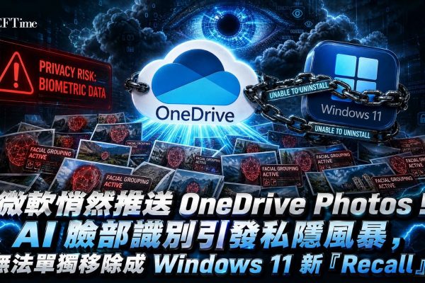 OneDrive Photos透過Windows Update推送，自動索引本機圖片庫，且無法單獨移除。用戶即使關閉AI功能，掃描索引仍存在於系統中，引發「是否不得不接受掃描」的私隱爭議。此設計與Recall功能類似，讓用戶在系統更新中被迫接收新功能。