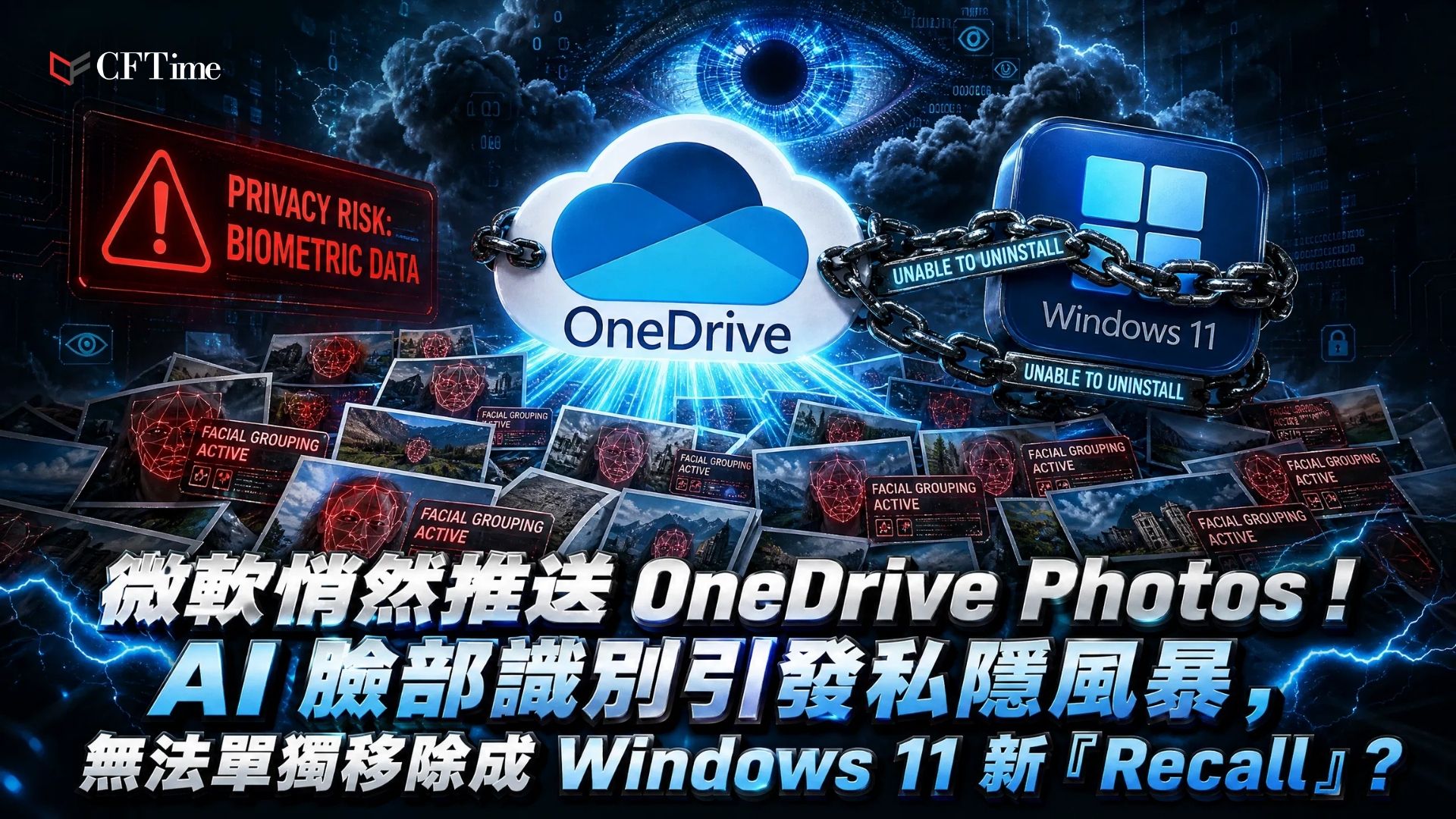 OneDrive Photos透過Windows Update推送，自動索引本機圖片庫，且無法單獨移除。用戶即使關閉AI功能，掃描索引仍存在於系統中，引發「是否不得不接受掃描」的私隱爭議。此設計與Recall功能類似，讓用戶在系統更新中被迫接收新功能。