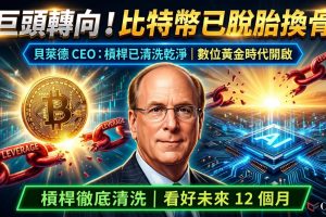 貝萊德CEO Larry Fink表示比特幣槓桿問題已大致解決，投機部位被清洗後市場在當前水平更加穩定。他對未來12個月市場非常看好，認為人工智能將繼續推動企業盈利能力——貝萊德過去12個月利潤率提高260個基點，很大部分來自技術應用。