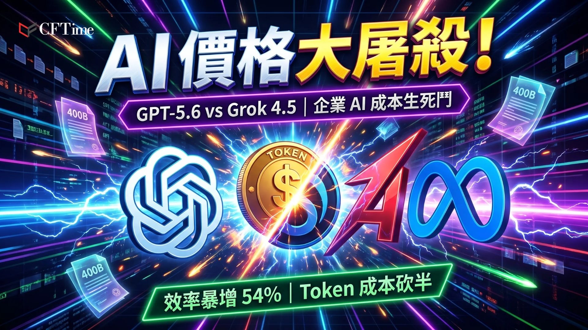 OpenAI推出GPT-5.6系列，旗艦Sol版Token效率提升54％，Terra版成本僅為Anthropic Fable 5的十六分之一。SpaceXAI推出Grok 4.5，Meta推出Muse Spark 1.1，定價僅為Fable 5的十分之一。GPT-5.6為首次通過政府審查的OpenAI模型。