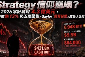 Strategy在2026年已累計出售6,948枚比特幣，套現約4.318億美元，作為5月宣佈的比特幣貨幣化計劃的一部分，旨在籌集資金支付優先股股息與數位信用證券。五次出售均價從77,135美元逐次降至64,262美元，自計劃啟動以來比特幣價格已下跌逾一成。