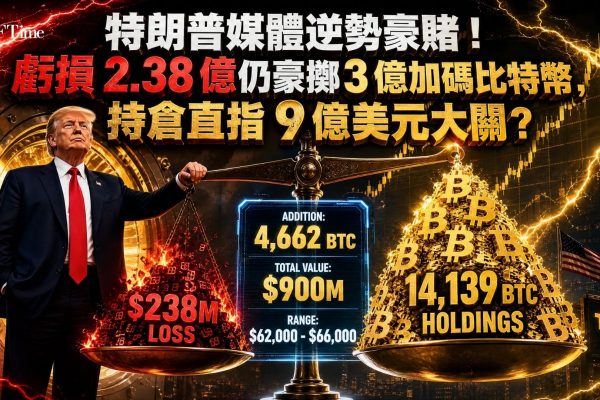 特朗普媒體與科技集團第二季淨虧損2.38億美元，較去年同期擴大十倍，惟該特朗普媒體加碼比特幣，以平均每枚62,982美元增持4,662枚比特幣，價值約2.93億美元。總持倉增至14,139枚比特幣，價值約9億美元。該公司同時宣布戰略重心調整，將聚焦Truth API付費數據服務，但仍保留核聚變業務。