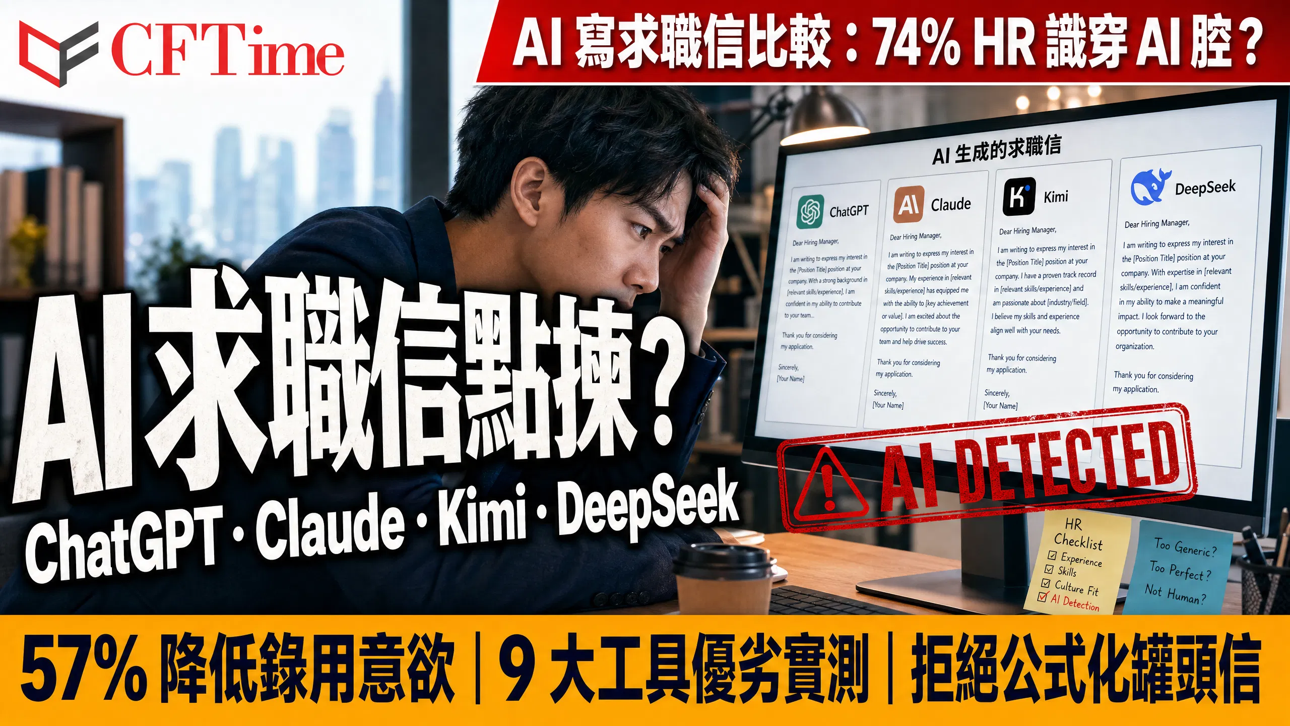AI寫求職信比較：74% HR識穿AI腔？