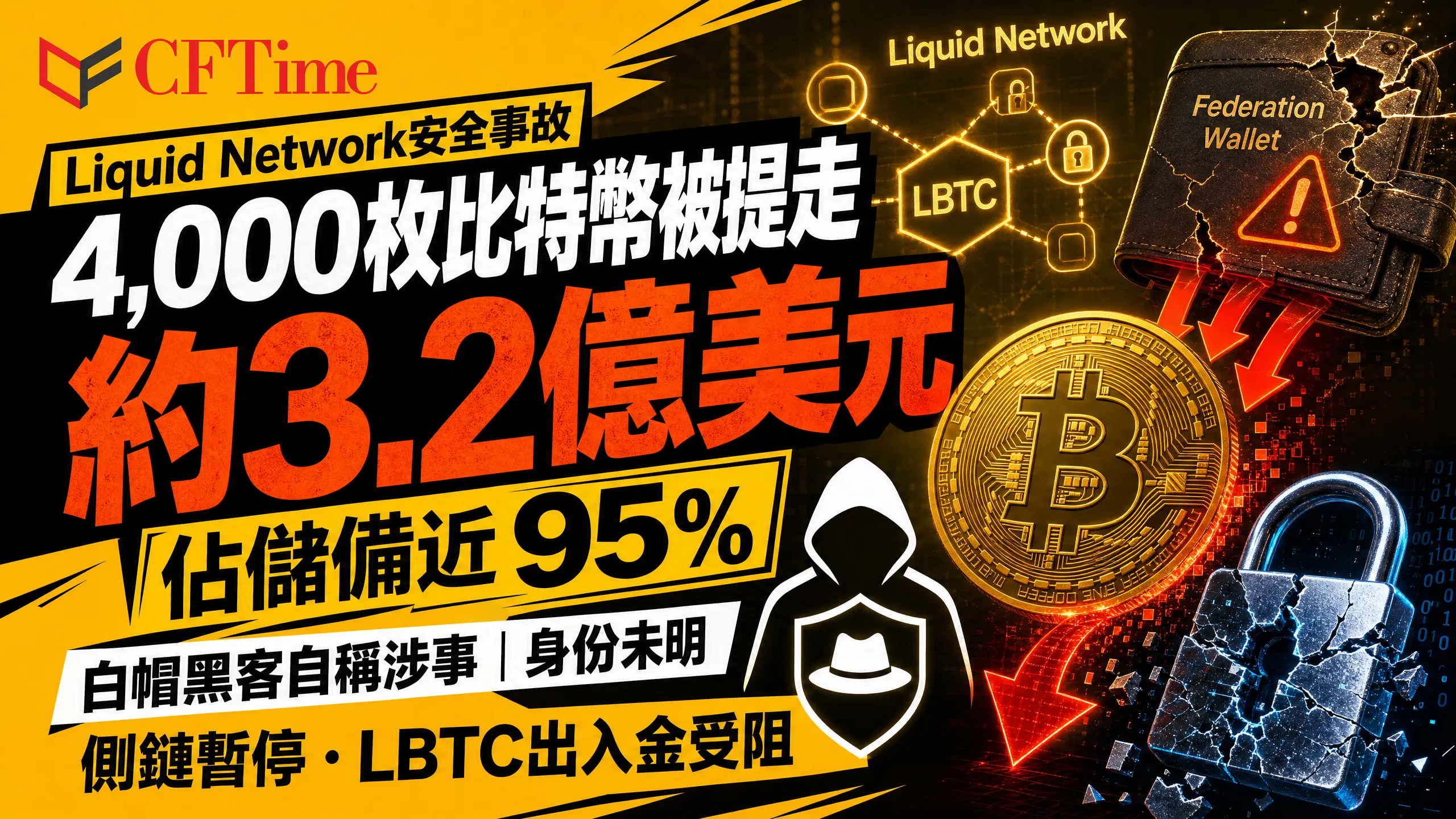 Liquid Network安全事故 4000枚比特幣被提走 約3.2億美元