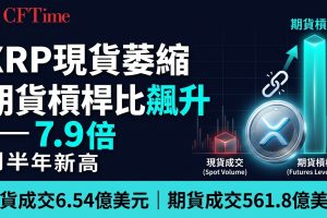 XRP現貨萎縮 期貨槓桿比飆升7.9倍創半年新高