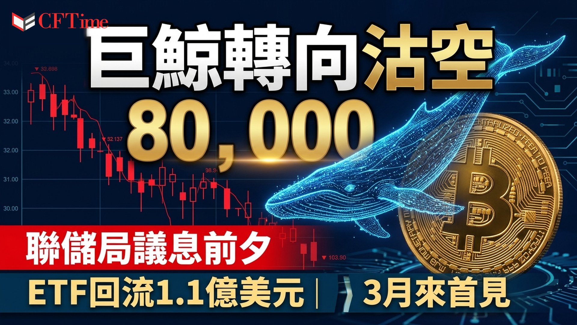 比特幣巨鯨轉向淨沽空！Hyperliquid大戶3月來首見　ETF回吸1.1億美元靜候議息
