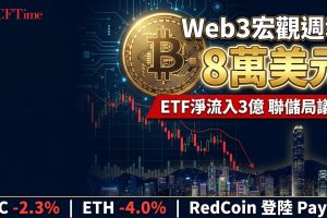 Web3宏觀週報｜比特幣失守8萬ETF仍淨吸3億美元　滙豐RedCoin登場、聯儲局本週議息